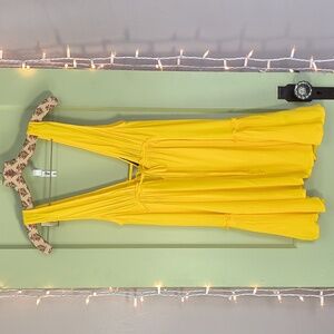 Women's Forever 21 sunshine submarine yellow tunic blouse S